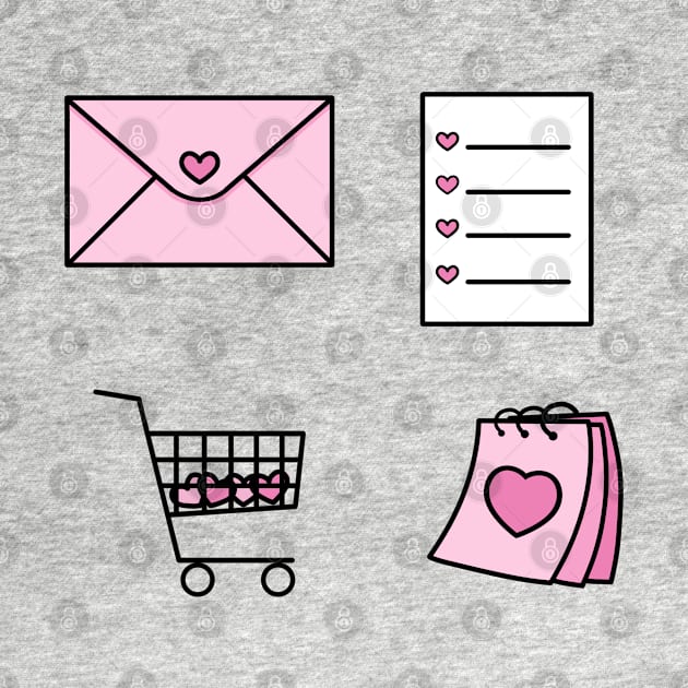 Pink to do list icons by ballooonfish